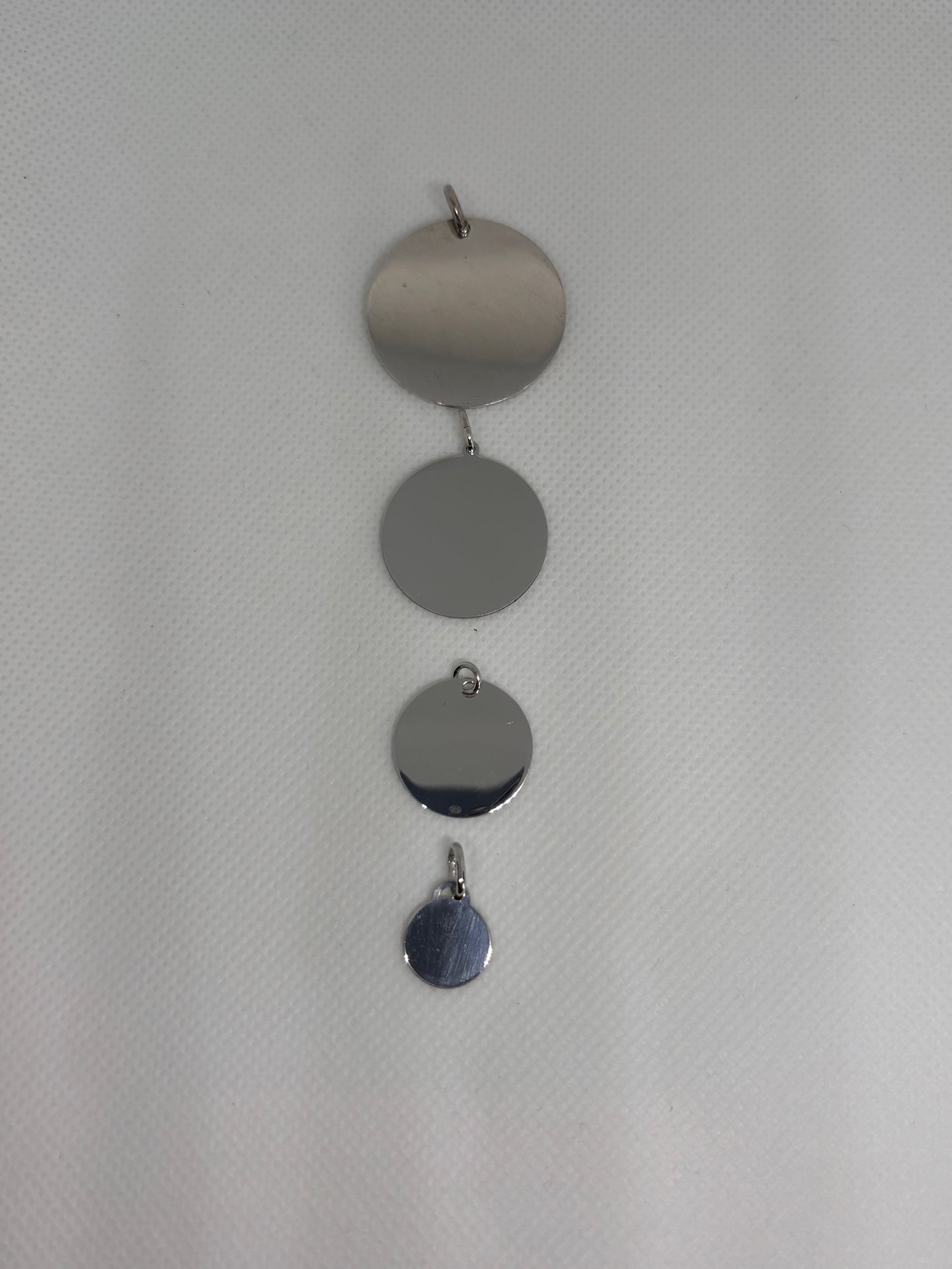 Ciondolo Piastra tonda argento