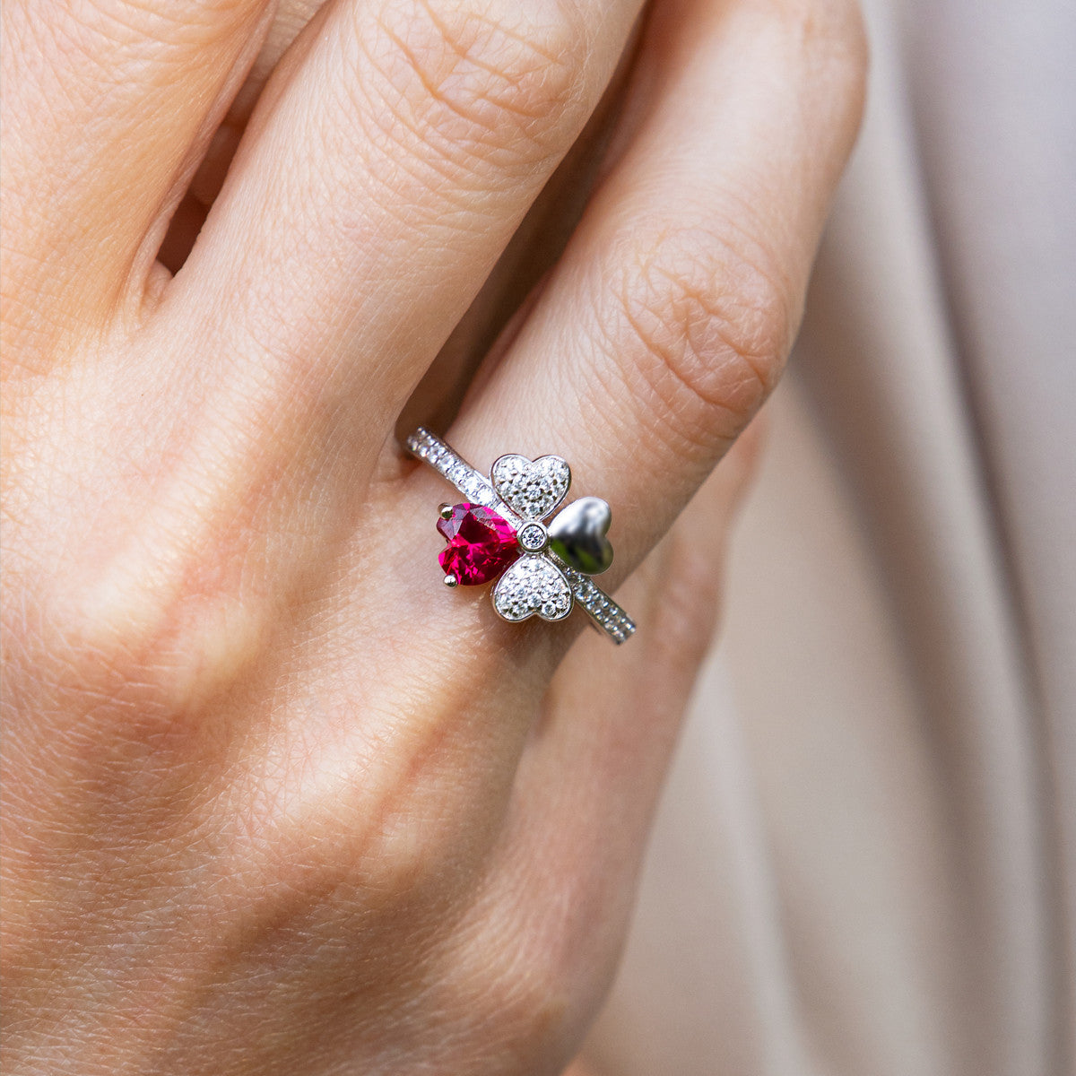 Anello quadricuore Amen