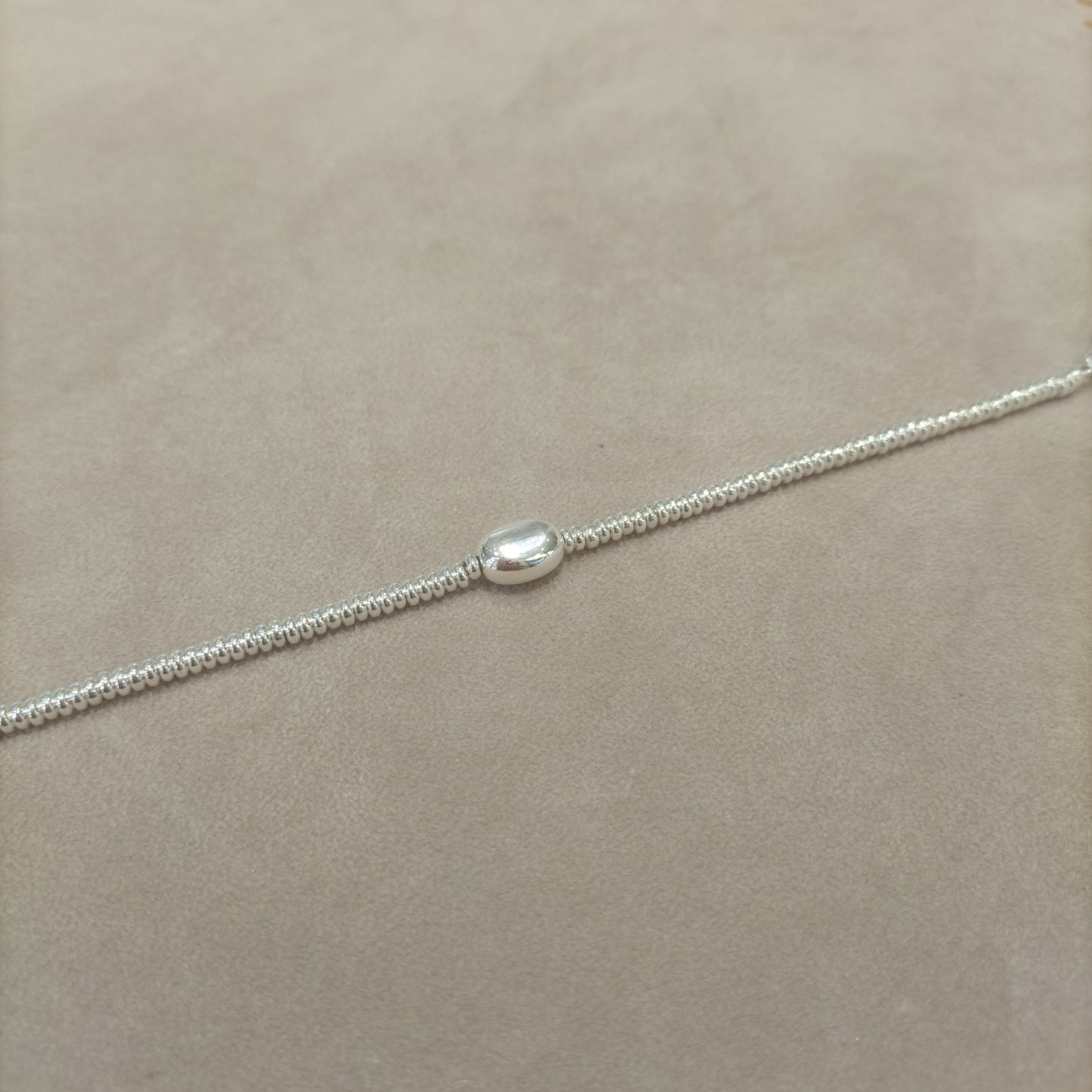 Bracciale Argento Rondelline e Stone Minimal