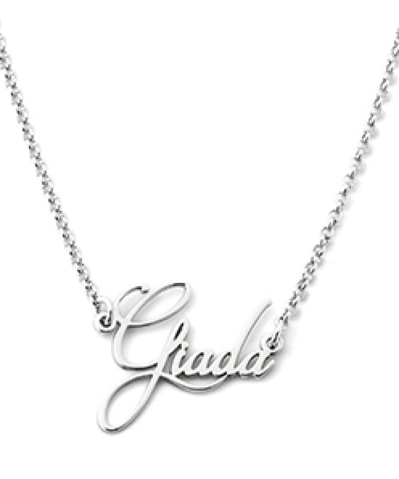 Collana Argento  Nome Corsivo Personalizzabile