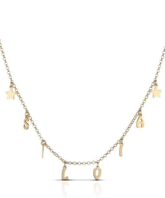 Collana Nome Charms Argento Personalizzabile
