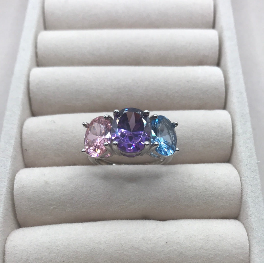 Anello Trilogy Princess Colors Argento Kate
