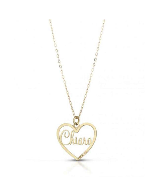 Collana argento con cuore personalizzabile