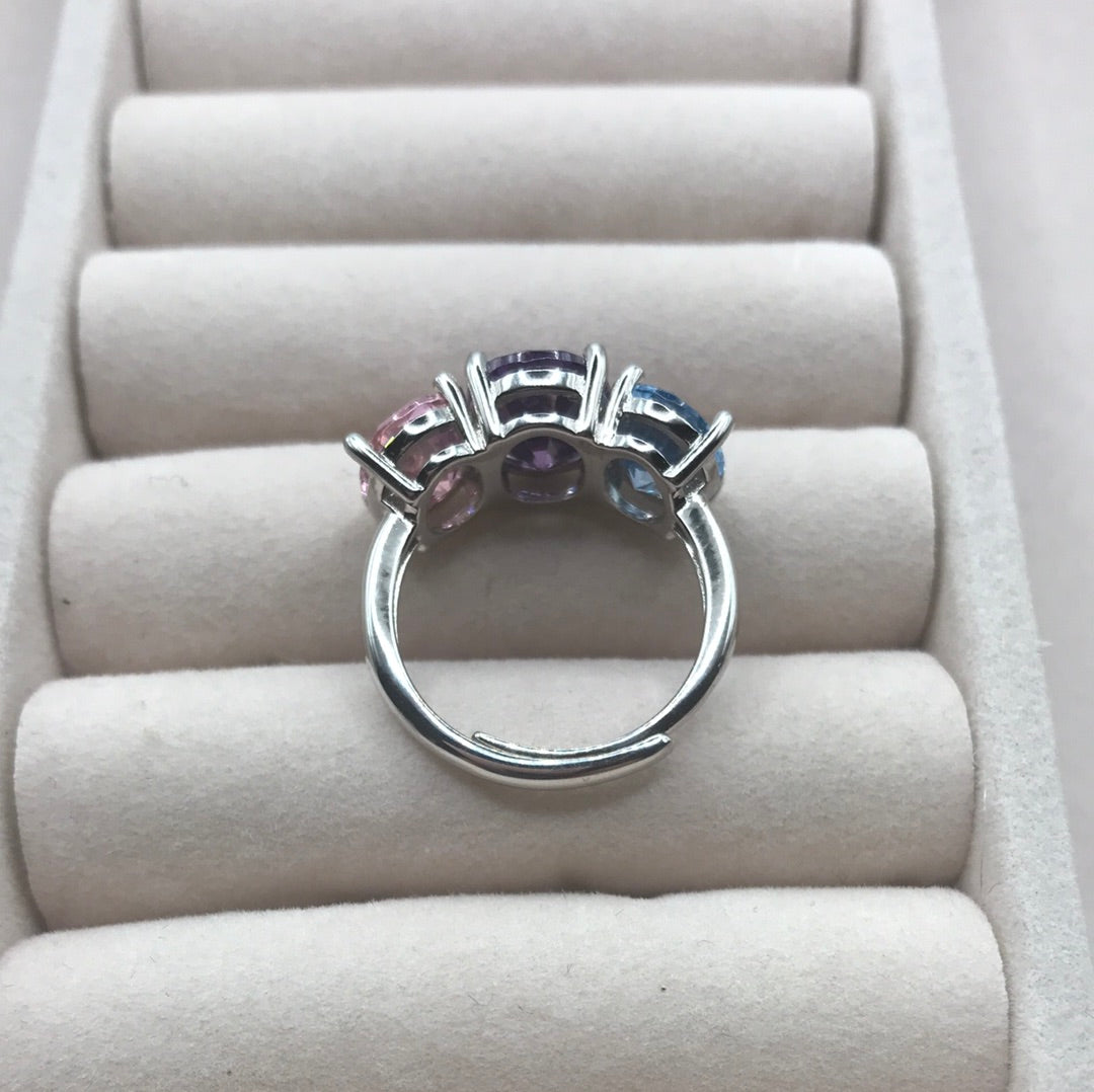 Anello Trilogy Princess Colors Argento Kate